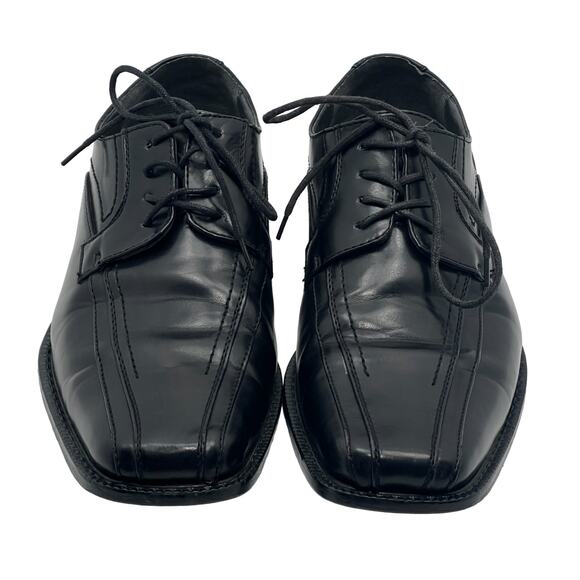 Bolano 7815-000 Black Leather Upper Square Toe Derby Mens 8.5 Dress Shoes - Picture 1 of 8